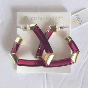 Kendra Scott Arden Geometric Statement Hoops Gold Orchid Mix